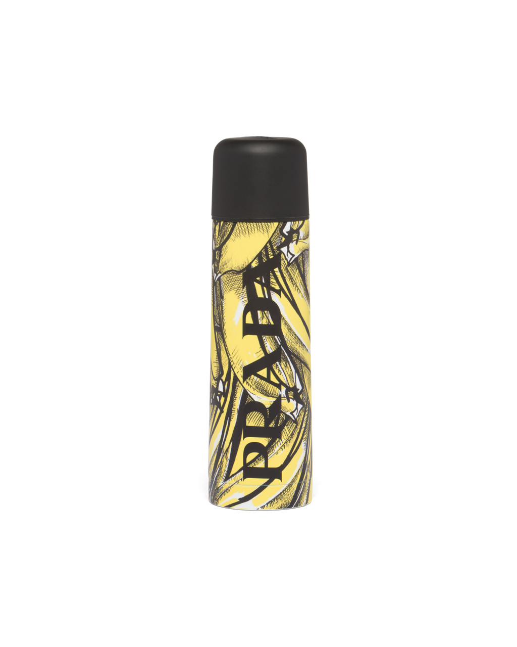 Prada 500 Ml Stainless Steel Water Bottle Yellow Banana Motif | 5214WNYVQ