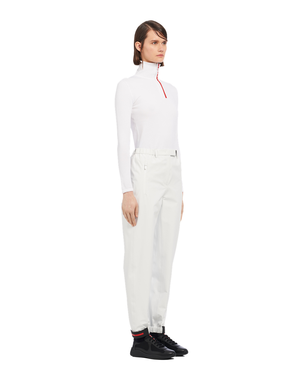 Prada Active Nylon Pants Chalk White | 3701NJADQ