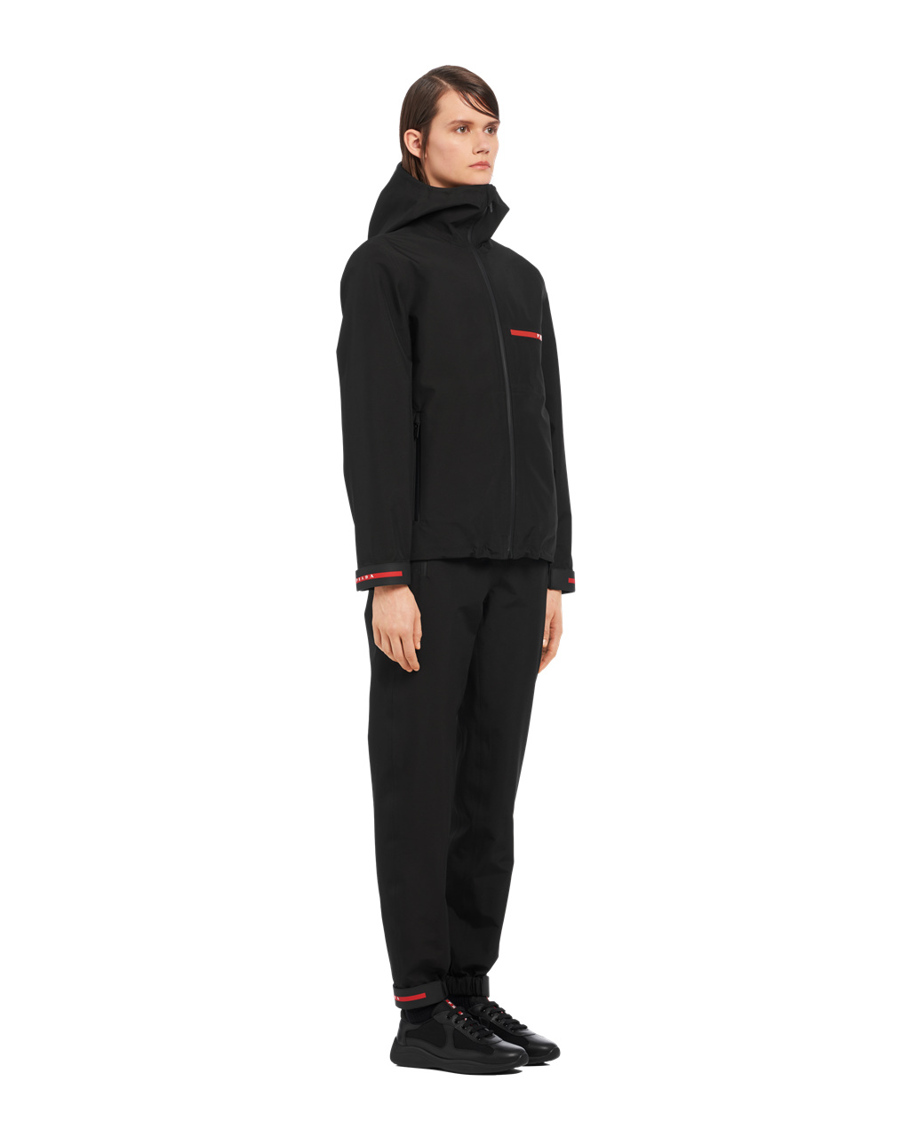 Prada Active Nylon Windbreaker Black | 6587ZSAOK