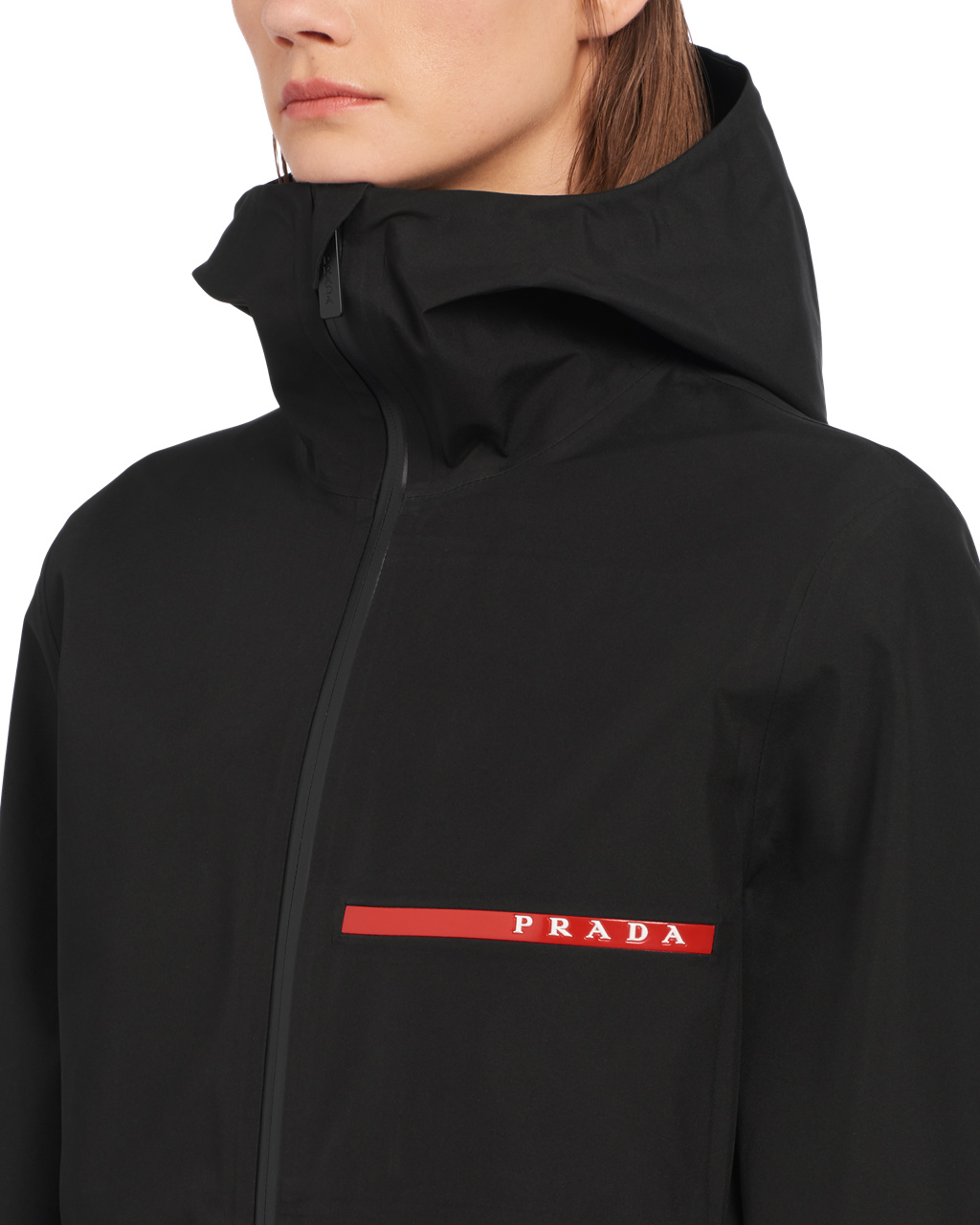 Prada Active Nylon Windbreaker Black | 6587ZSAOK