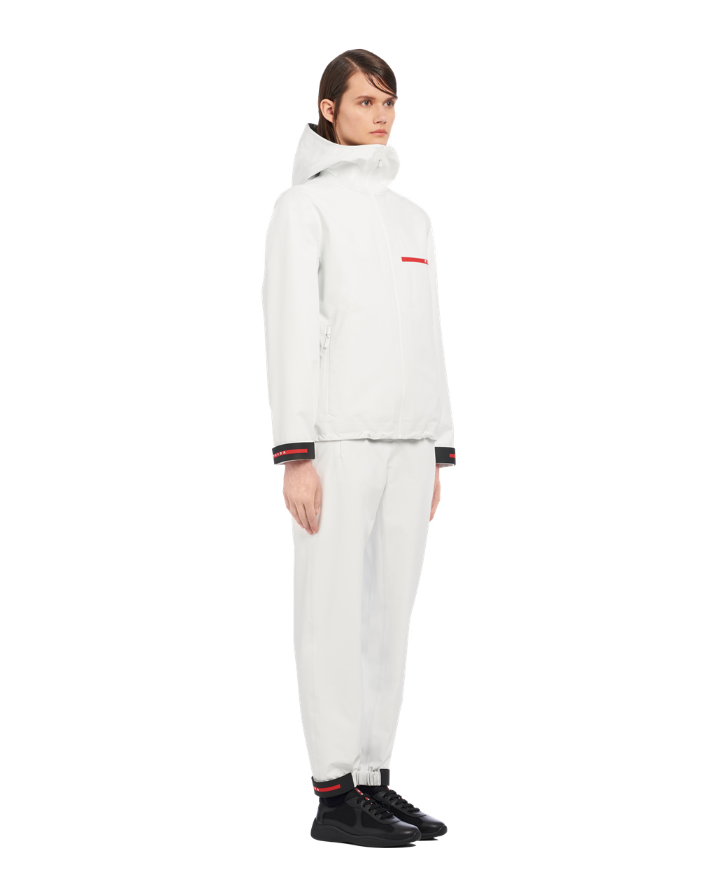 Prada Active Nylon Windbreaker Chalk White | 8259USHFQ