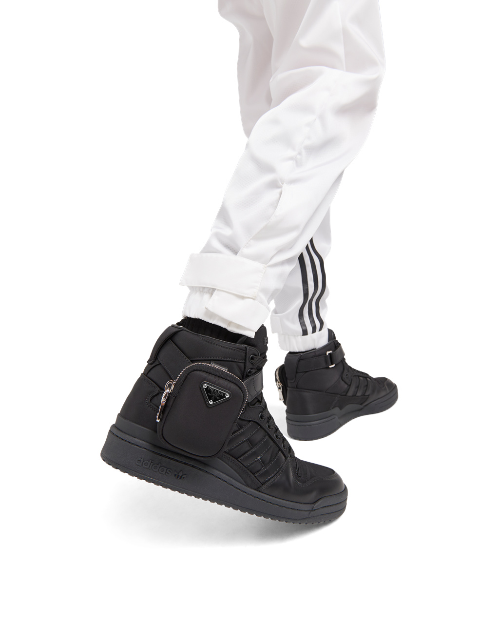 Prada Adidas For Prada Re-nylon Forum High-top Sneakers Black | 2740NMARD