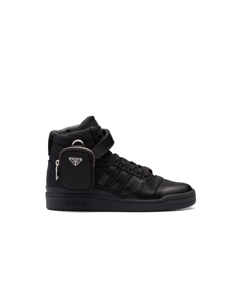 Prada Adidas For Prada Re-nylon Forum High-top Sneakers Black | 2740NMARD