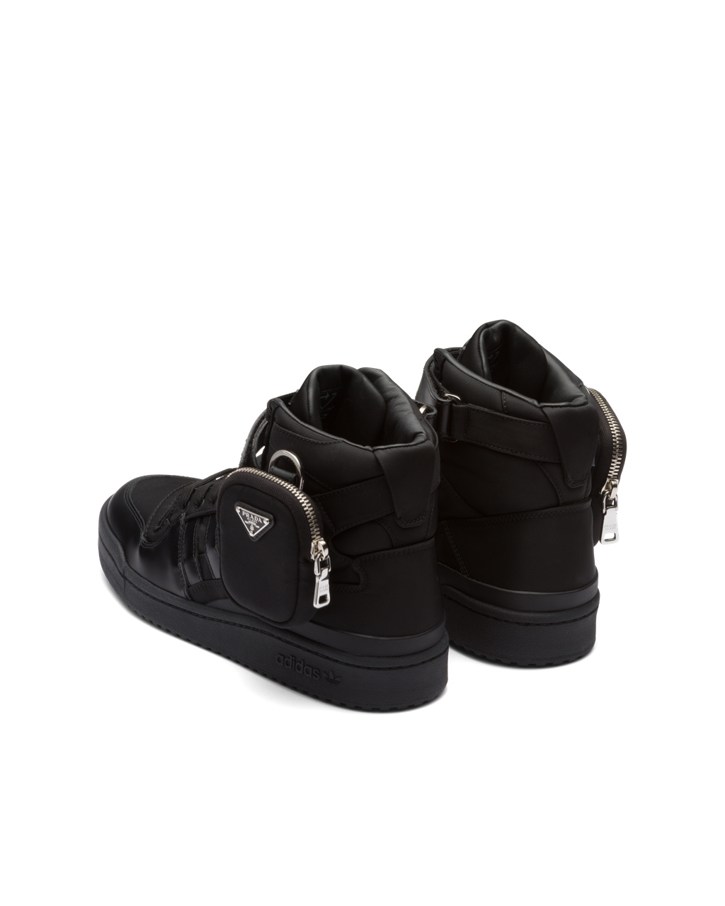 Prada Adidas For Prada Re-nylon Forum High-top Sneakers Black | 2740NMARD