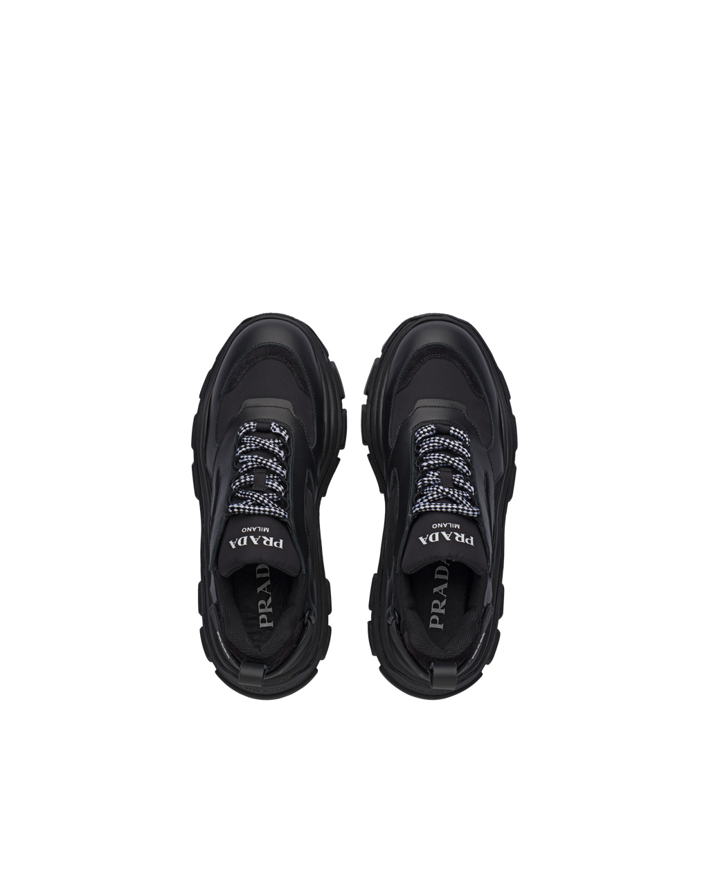 Prada Block Sneakers Black | 7902CJLGP