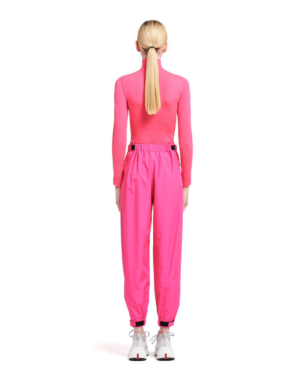 Prada Bonded Nylon Pants Fluo Pink | 8591ZJYPK