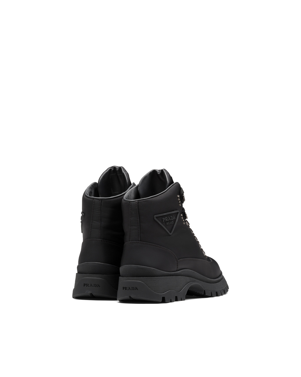 Prada Brixxen Re-nylon Gabardine Hiking Boots Black | 0718EIAGF