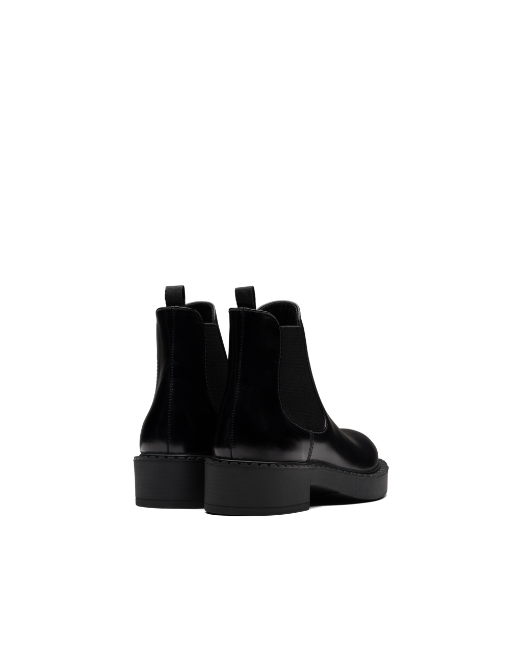 Prada Brushed Calf Leather Booties Black | 2760OJADW