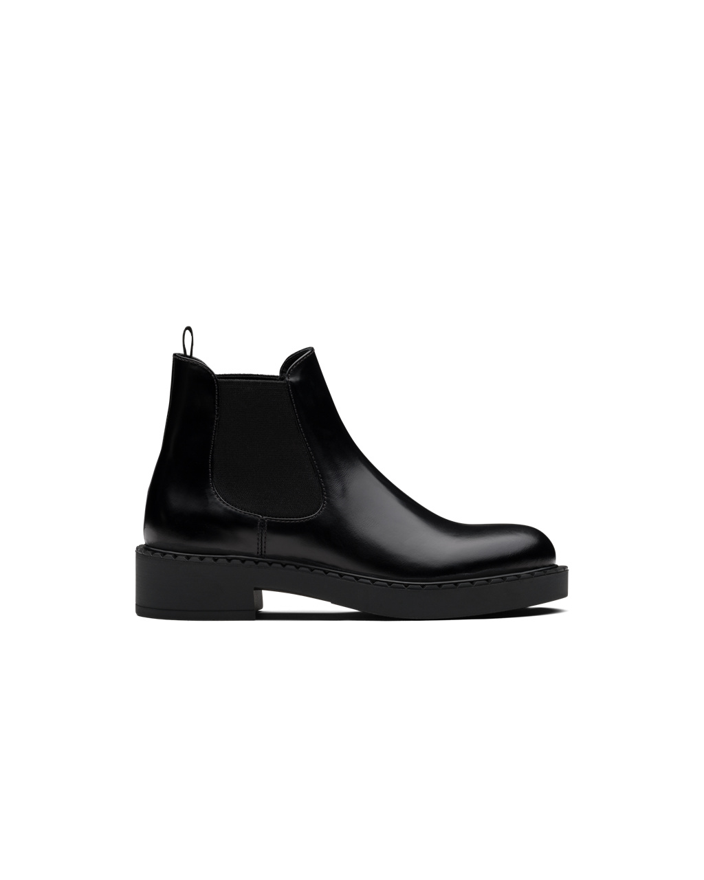 Prada Brushed Calf Leather Booties Black | 2760OJADW