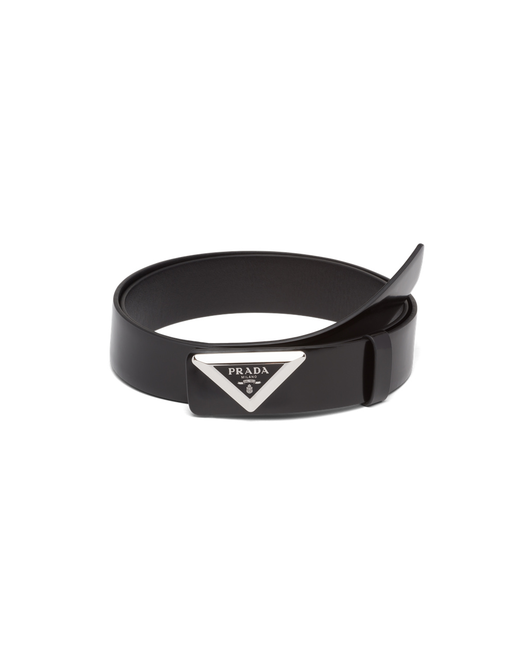 Prada Brushed Leather Belt Black | 9381BILZS