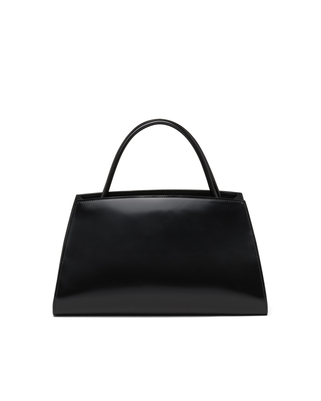 Prada Brushed Leather Handbag Black | 6457HBVGY