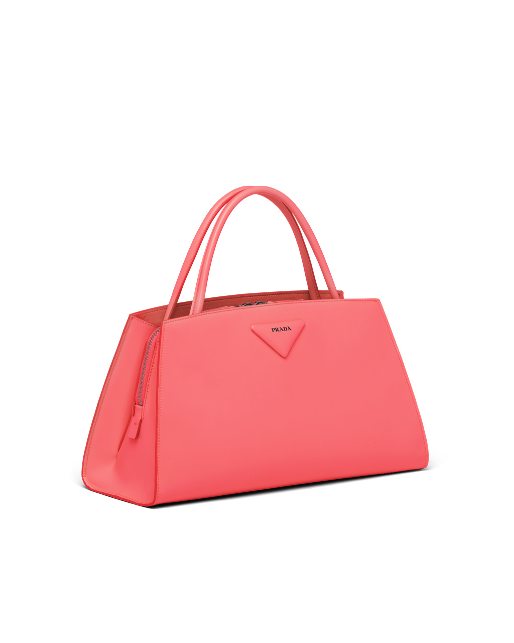 Prada Brushed Leather Handbag Coral | 6580MVCNP