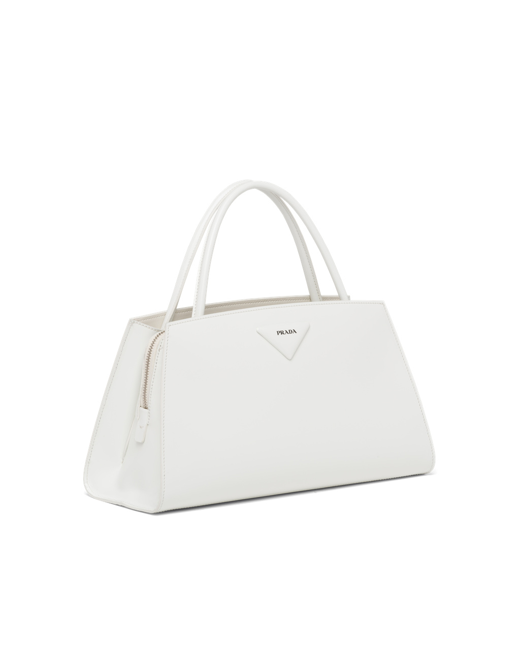 Prada Brushed Leather Handbag White | 8019IGYZA