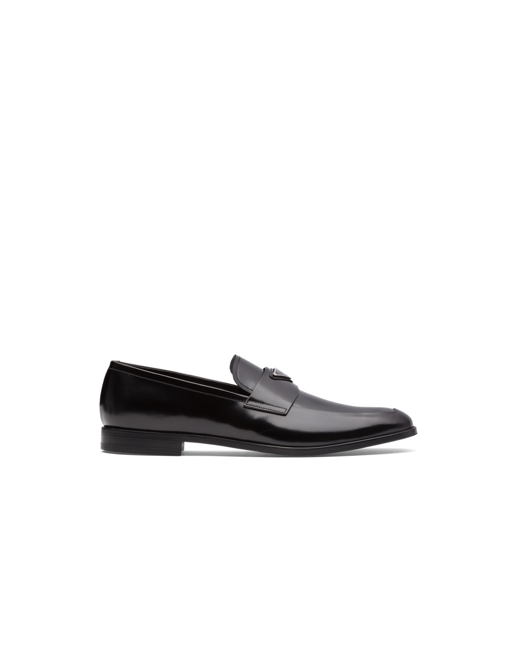 Prada Brushed Leather Loafers Black | 0753SZOHB