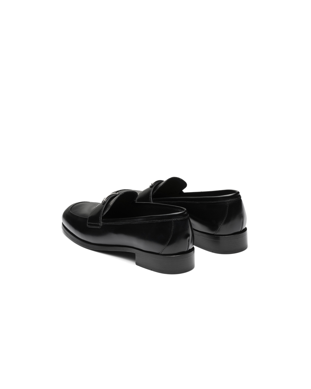 Prada Brushed Leather Loafers Black | 8509UNTOS