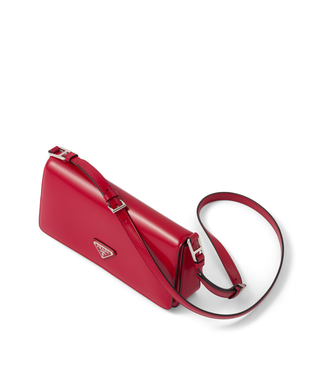 Prada Brushed Leather Prada Femme Bag Scarlet | 4210WUXRC