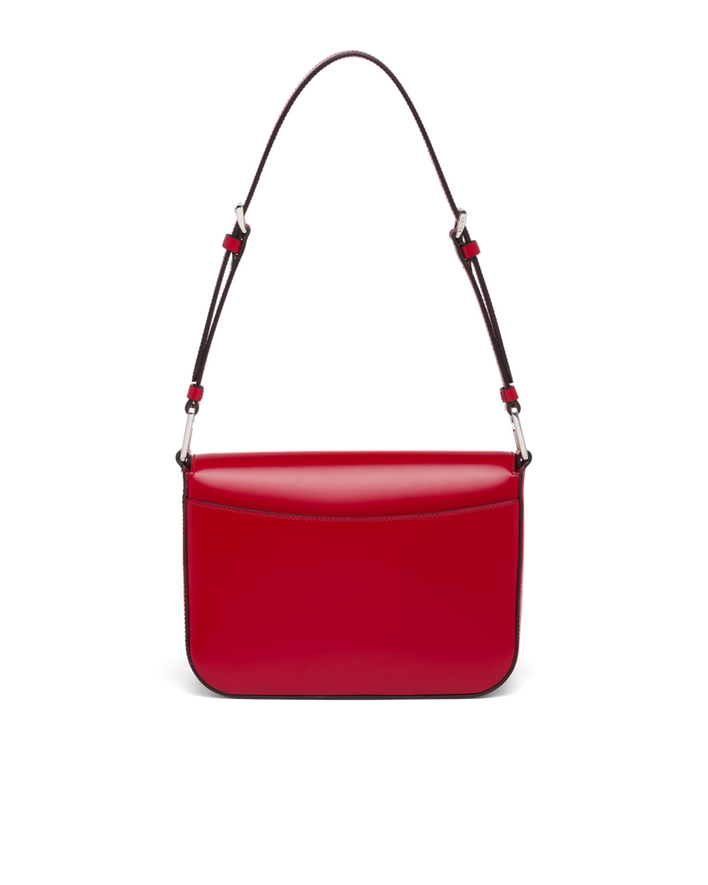 Prada Brushed Leather Shoulder Bag Scarlet | 2318GVJSQ