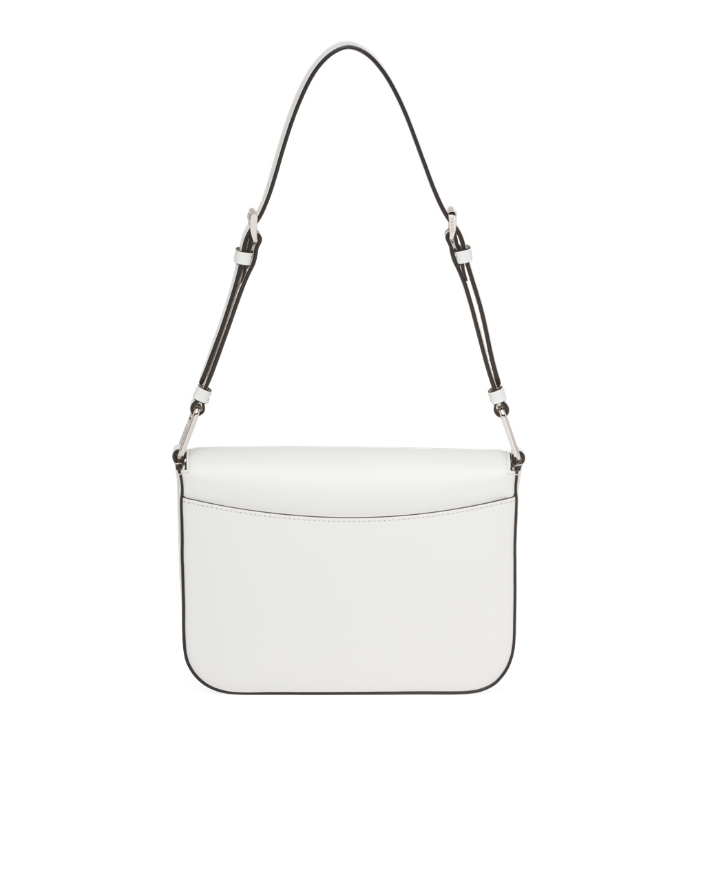 Prada Brushed Leather Shoulder Bag White N | 4629GNOFH