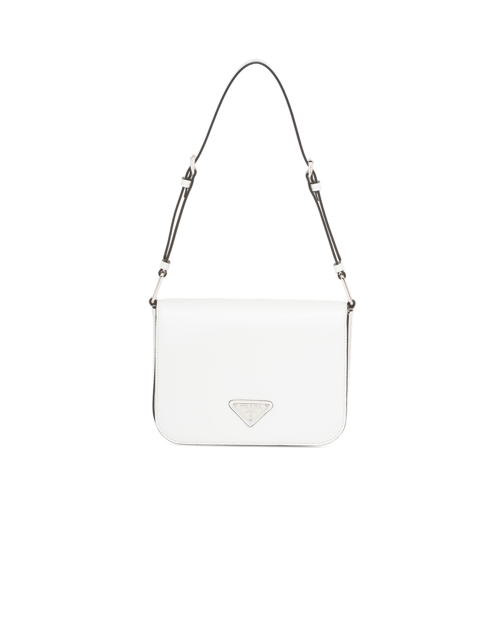 Prada Brushed Leather Shoulder Bag White N | 4629GNOFH