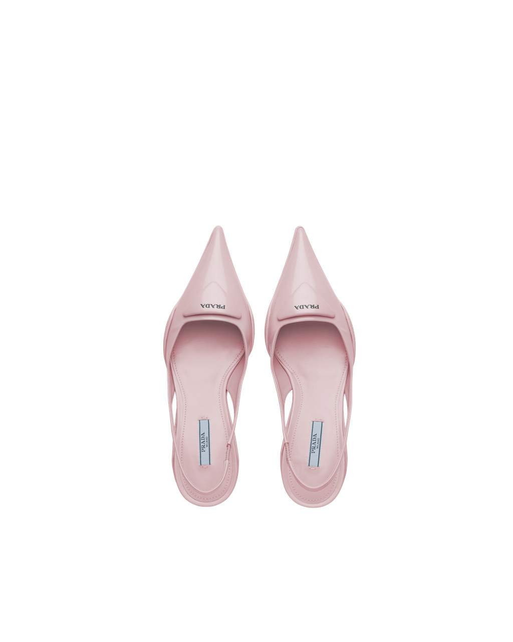 Prada Brushed Leather Slingback Pumps Alabaster Pink | 5289GKDFZ