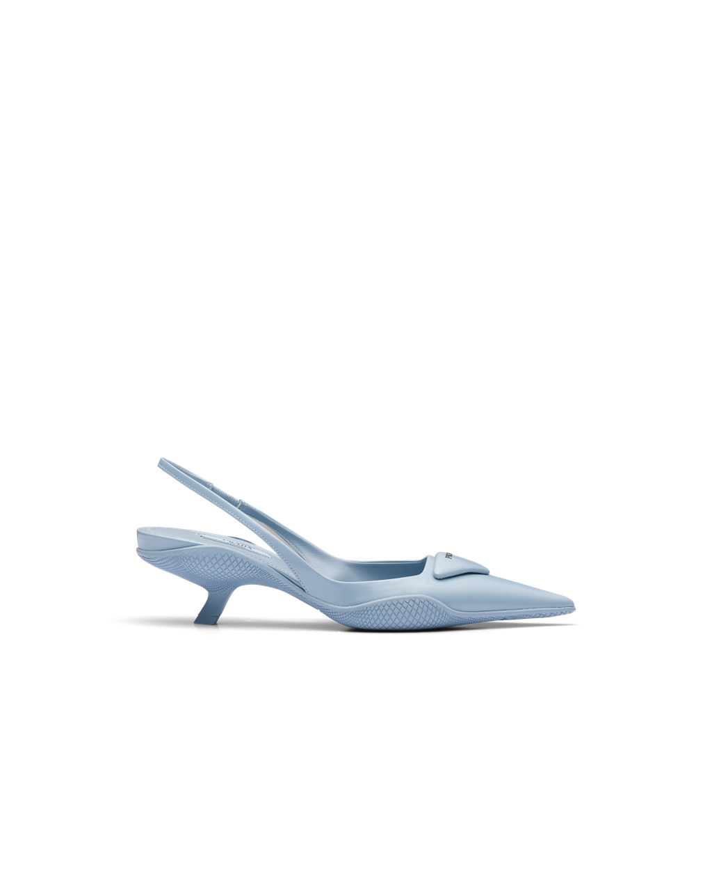 Prada Brushed Leather Slingback Pumps Celeste | 9218MBWRH