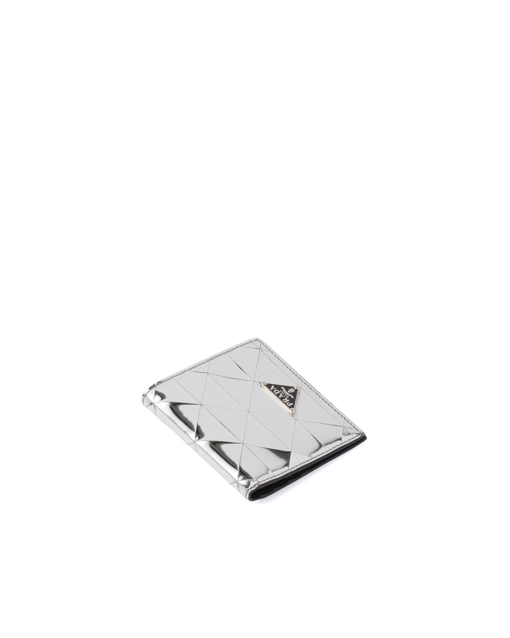 Prada Brushed Leather Wallet Silver | 3712RHPXM