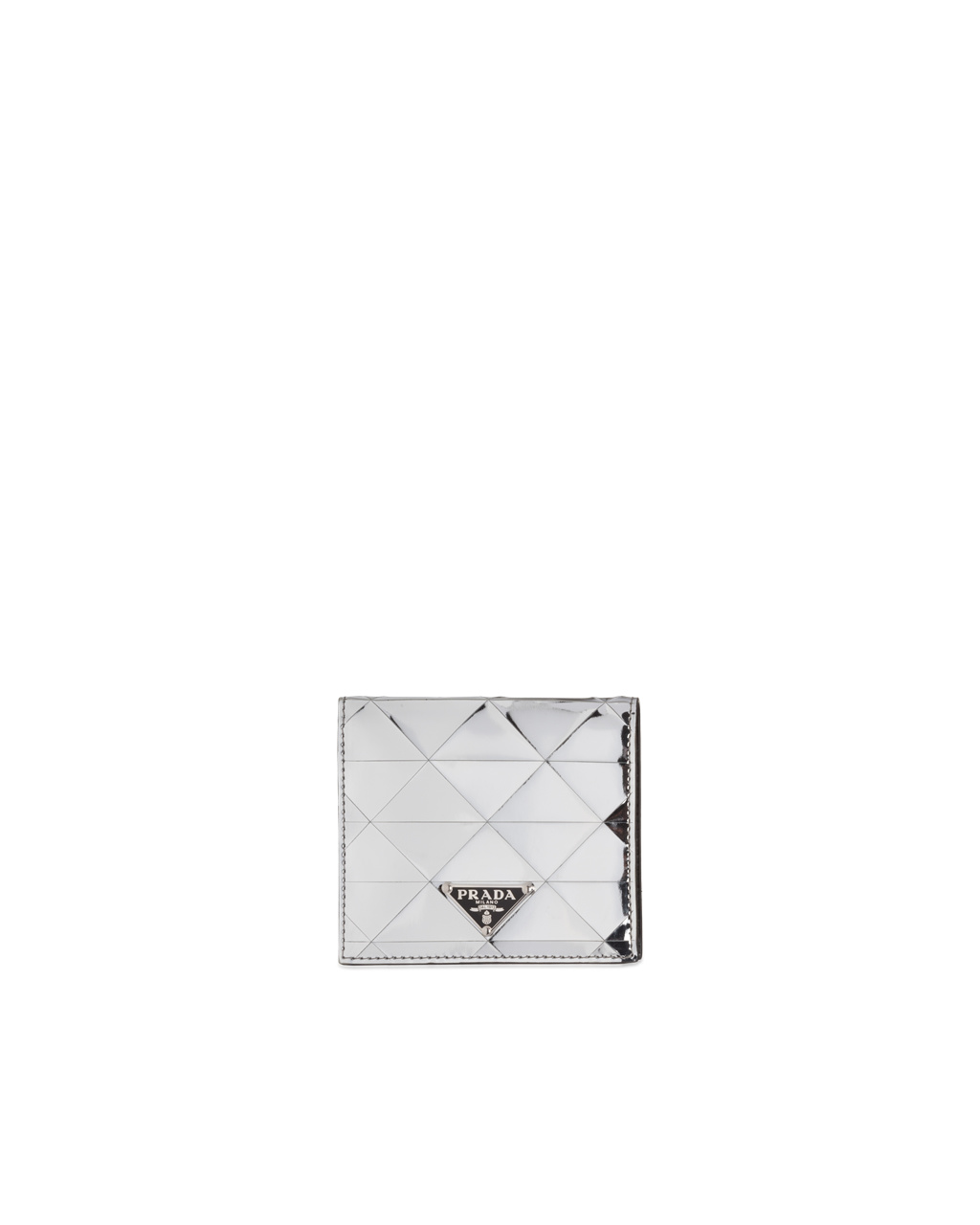 Prada Brushed Leather Wallet Silver | 3712RHPXM