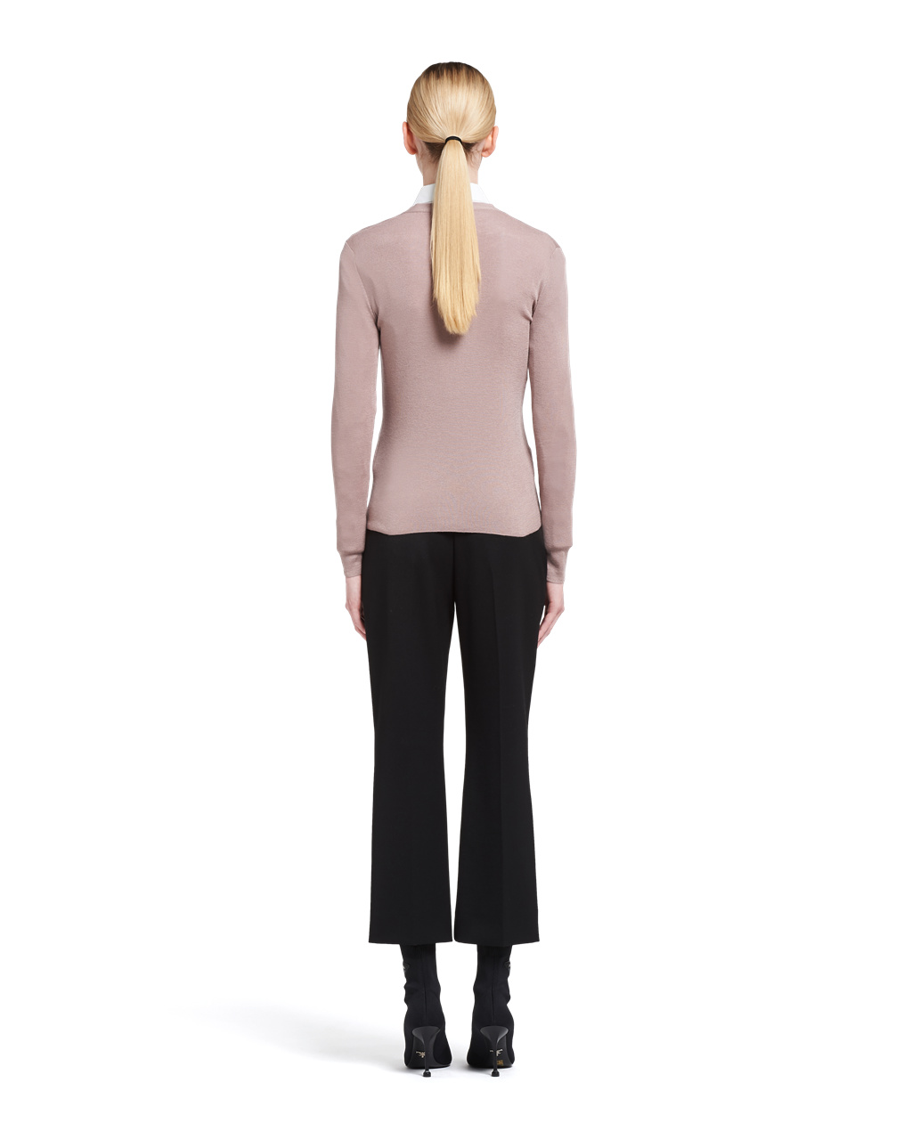 Prada Cashmere And Silk Cardigan Mauve | 0312PSCIY