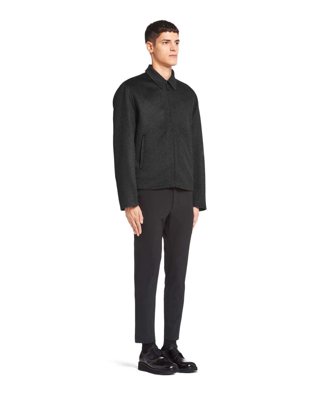 Prada Cashmere Blouson Jacket Black | 3274BDJEF