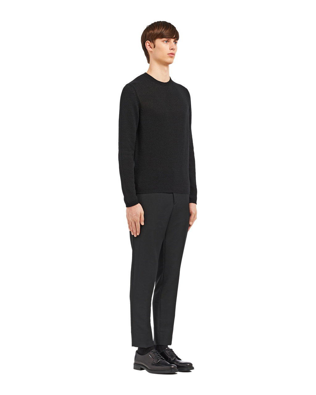 Prada Cashmere Crew-neck Sweater Black | 8294QBSER