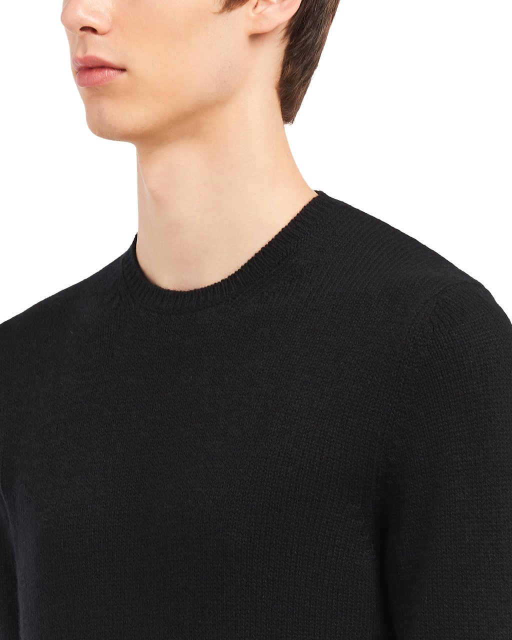 Prada Cashmere Crew-neck Sweater Black | 8294QBSER