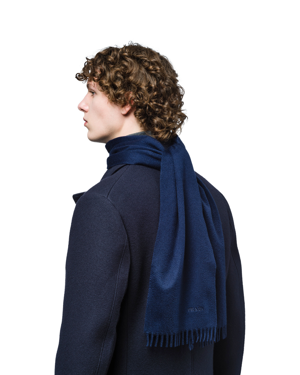 Prada Cashmere Scarf Navy | 0698CRNPB