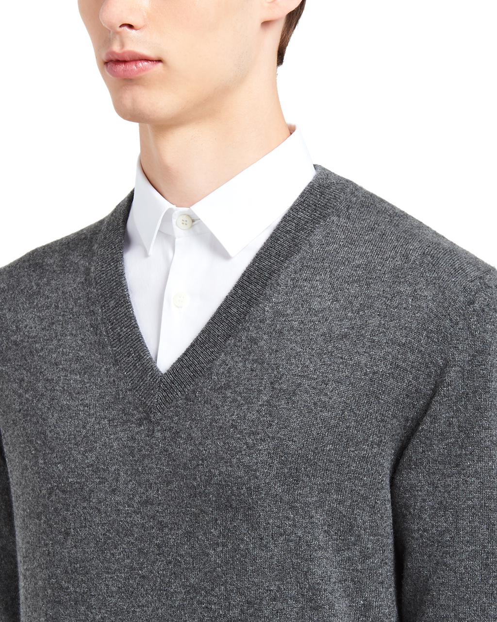 Prada Cashmere Sweater Slate Gray | 0682EVQKY