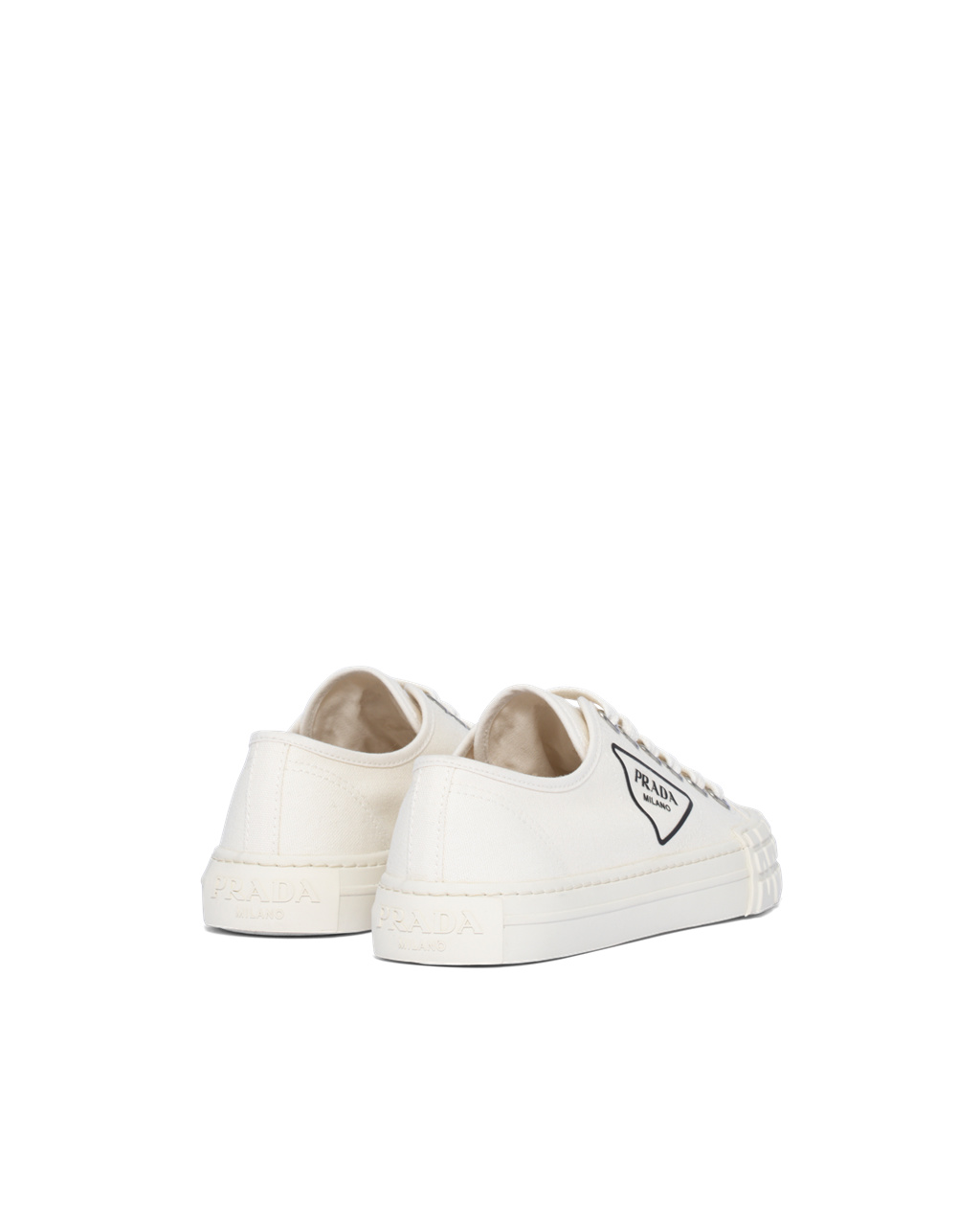 Prada Cotton Canvas Sneakers Ivory | 5423QBPIZ