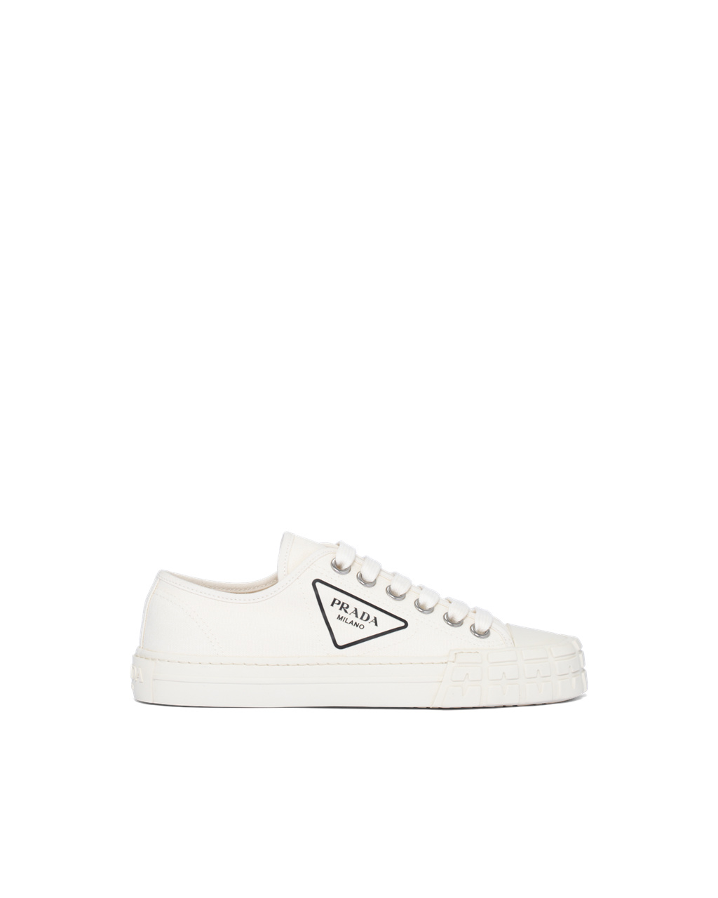 Prada Cotton Canvas Sneakers Ivory | 5423QBPIZ