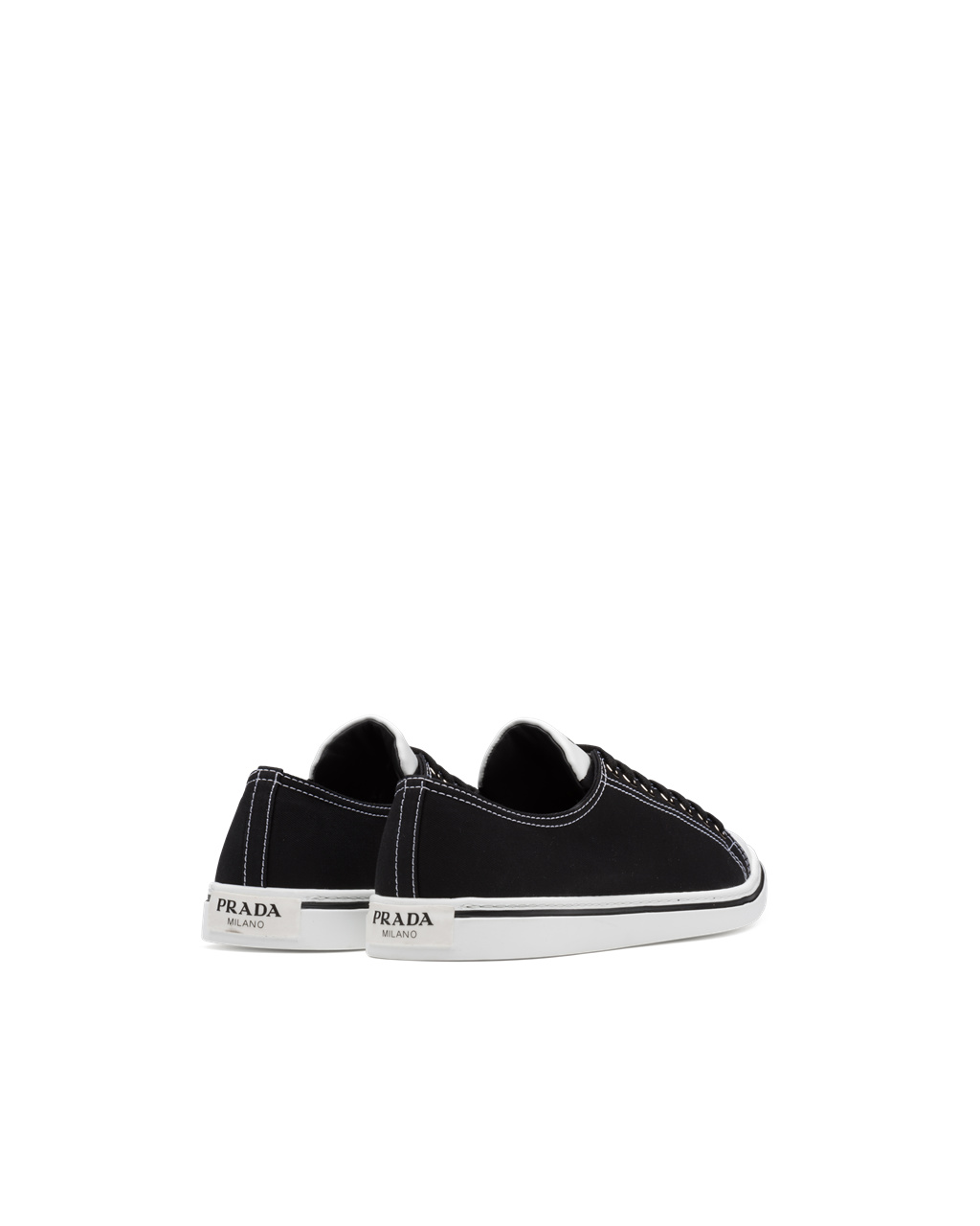 Prada Cotton Gabardine Pointy Sneakers Black | 7643BLIUV