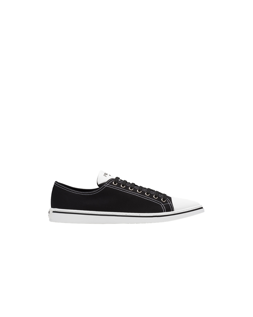 Prada Cotton Gabardine Pointy Sneakers Black | 7643BLIUV