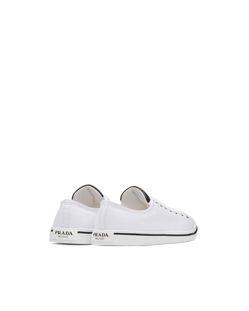 Prada Cotton Gabardine Pointy Sneakers White | 3567NHYTB