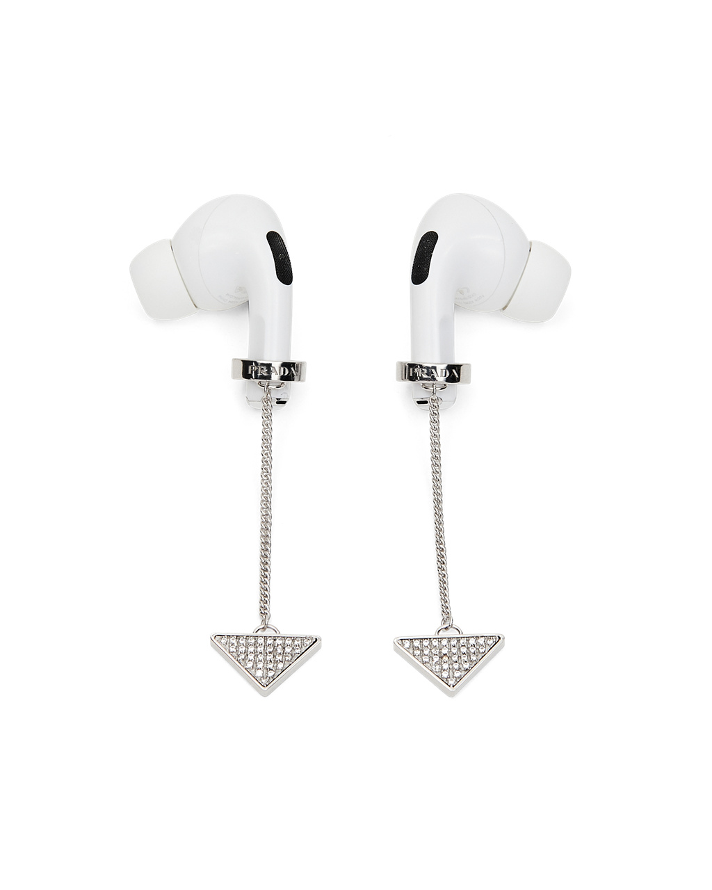 Prada Crystal Logo Jewels Airpods's Pendant Earrings Crystal | 7643LKXIZ