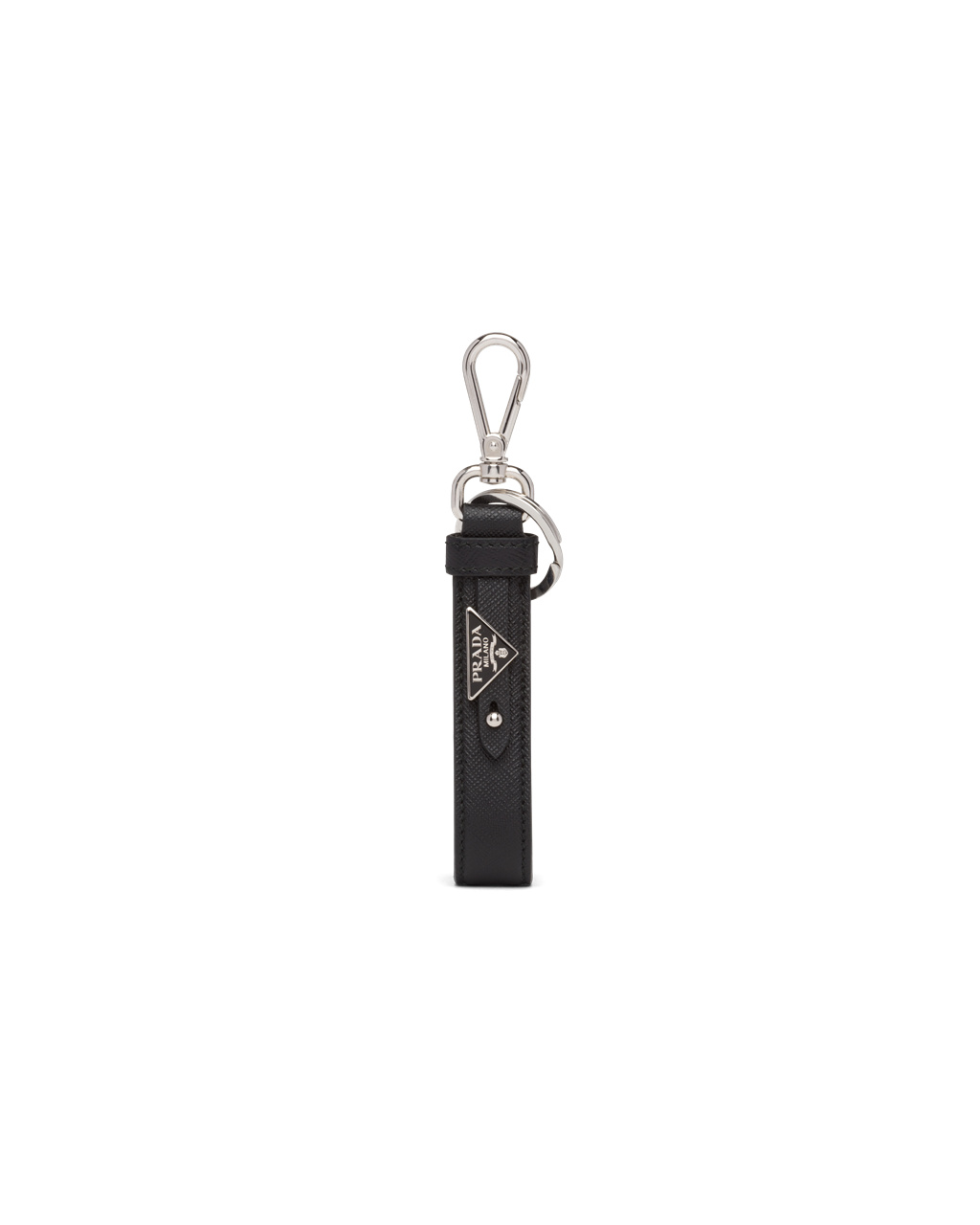 Prada Customized Saffiano Leather Keychain Black | 6149MRQKC