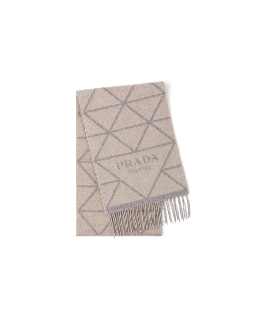 Prada Double Cashmere Scarf Albino / Grey | 5341YBCUX