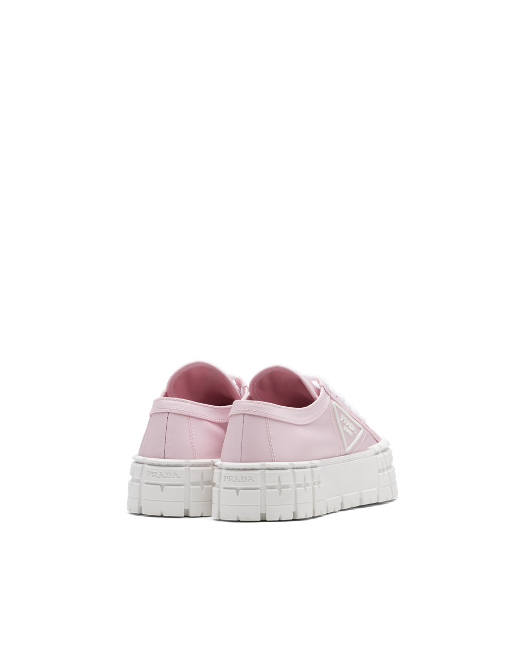 Prada Double Wheel Nylon Gabardine Sneakers Alabaster Pink | 1568ZXUEO