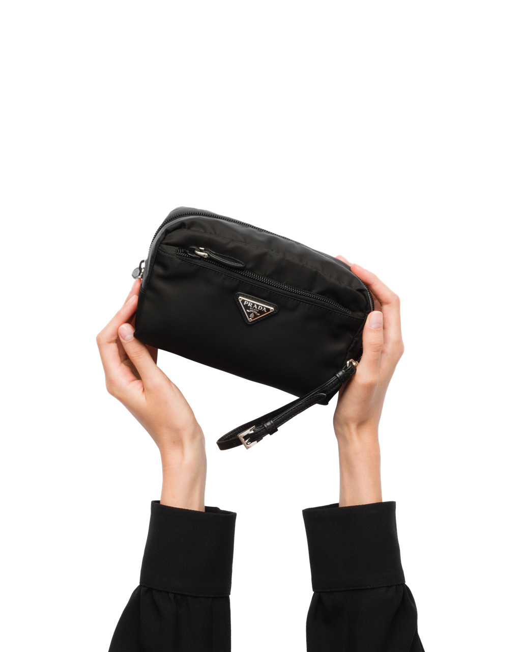 Prada Fabric Cosmetic Pouch Black | 1823QGWYU