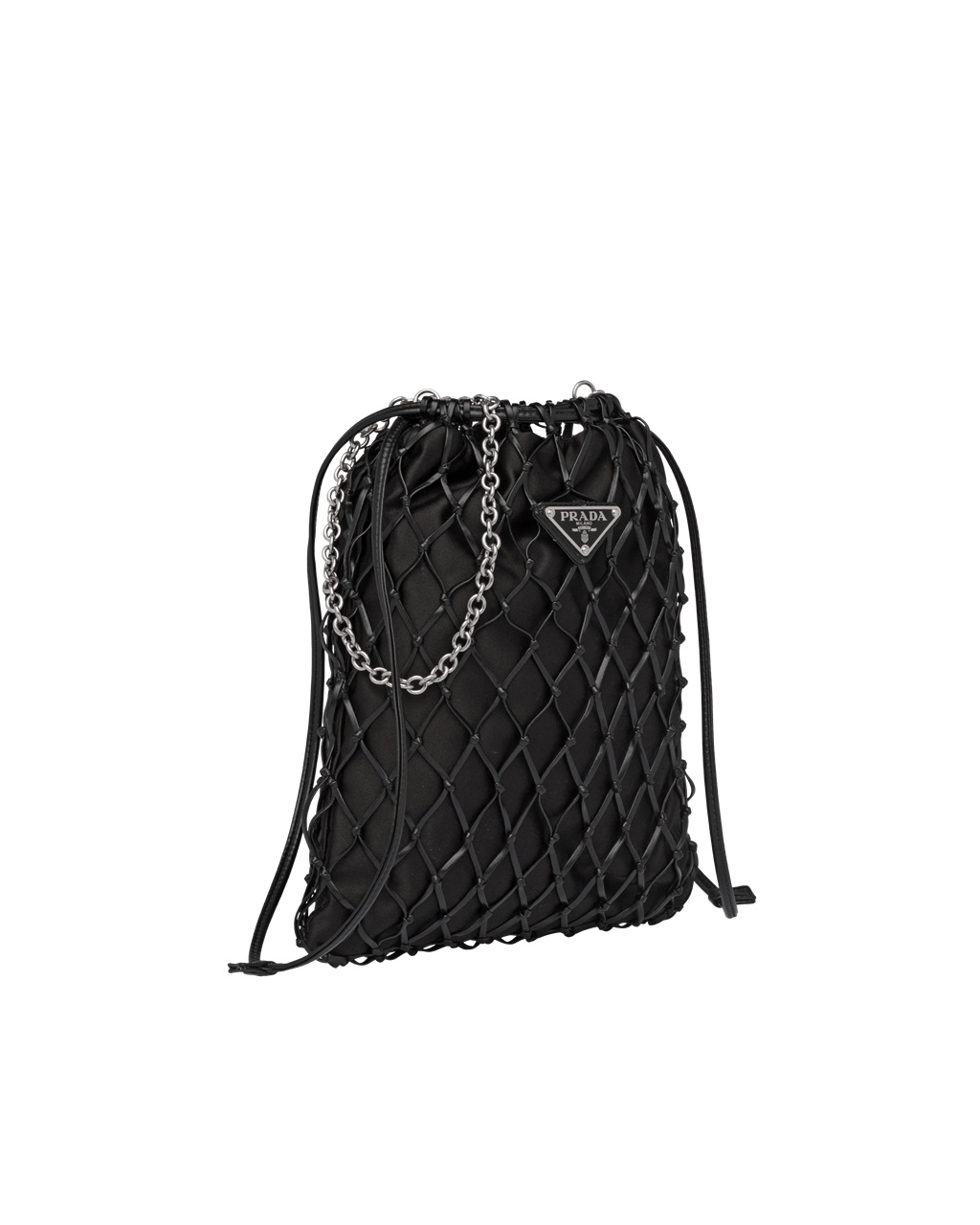 Prada Fabric Mesh Bag Black | 1675KBVIO