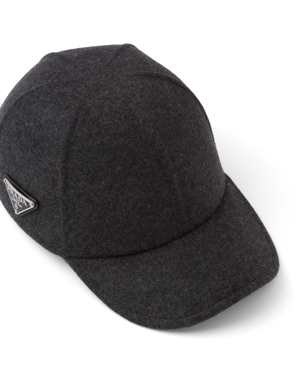 Prada Felt Baseball Cap Anthracite Gray | 5093ORFSX