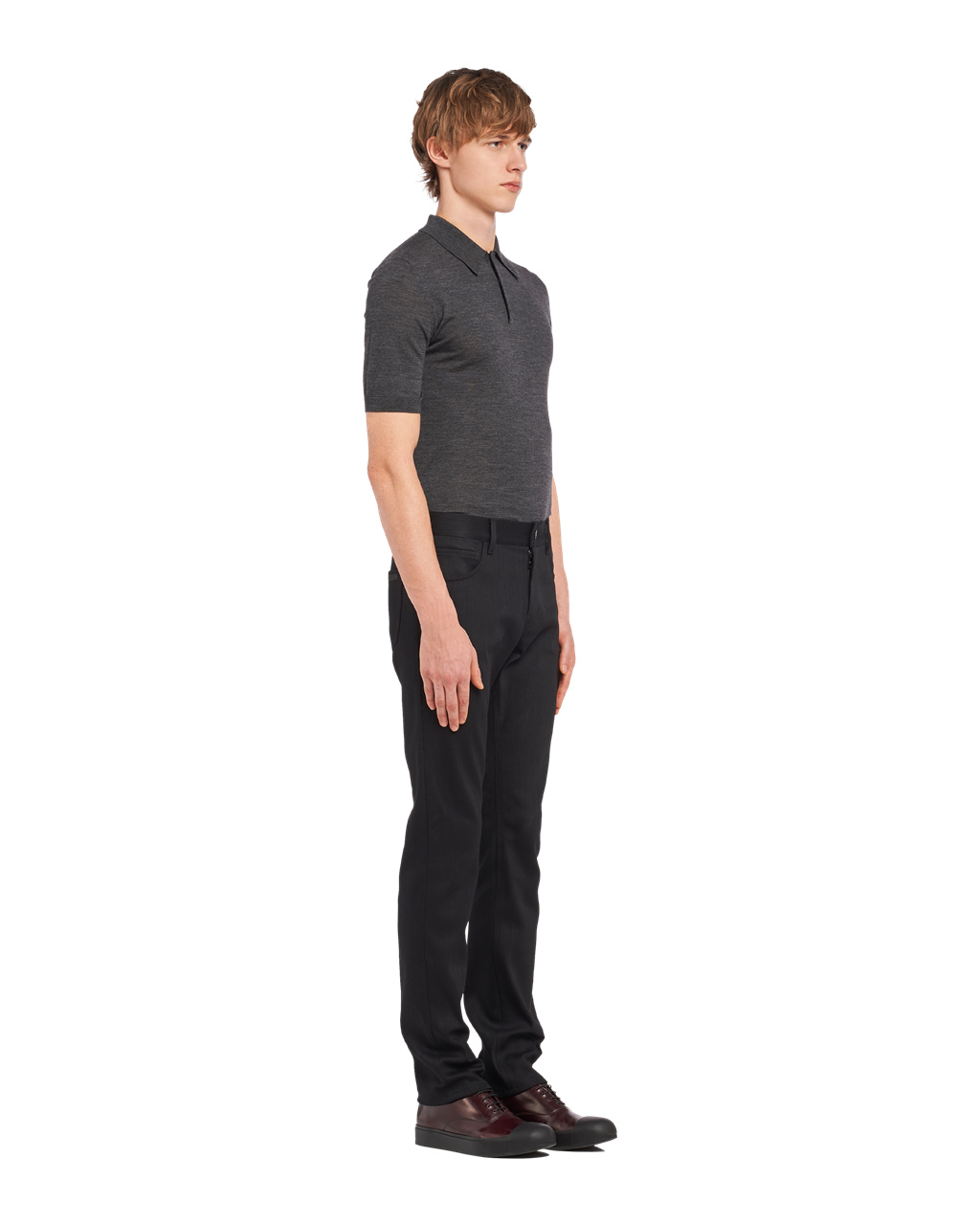 Prada Five-pocket Stretch-denim Trousers Black | 7824KUIDO