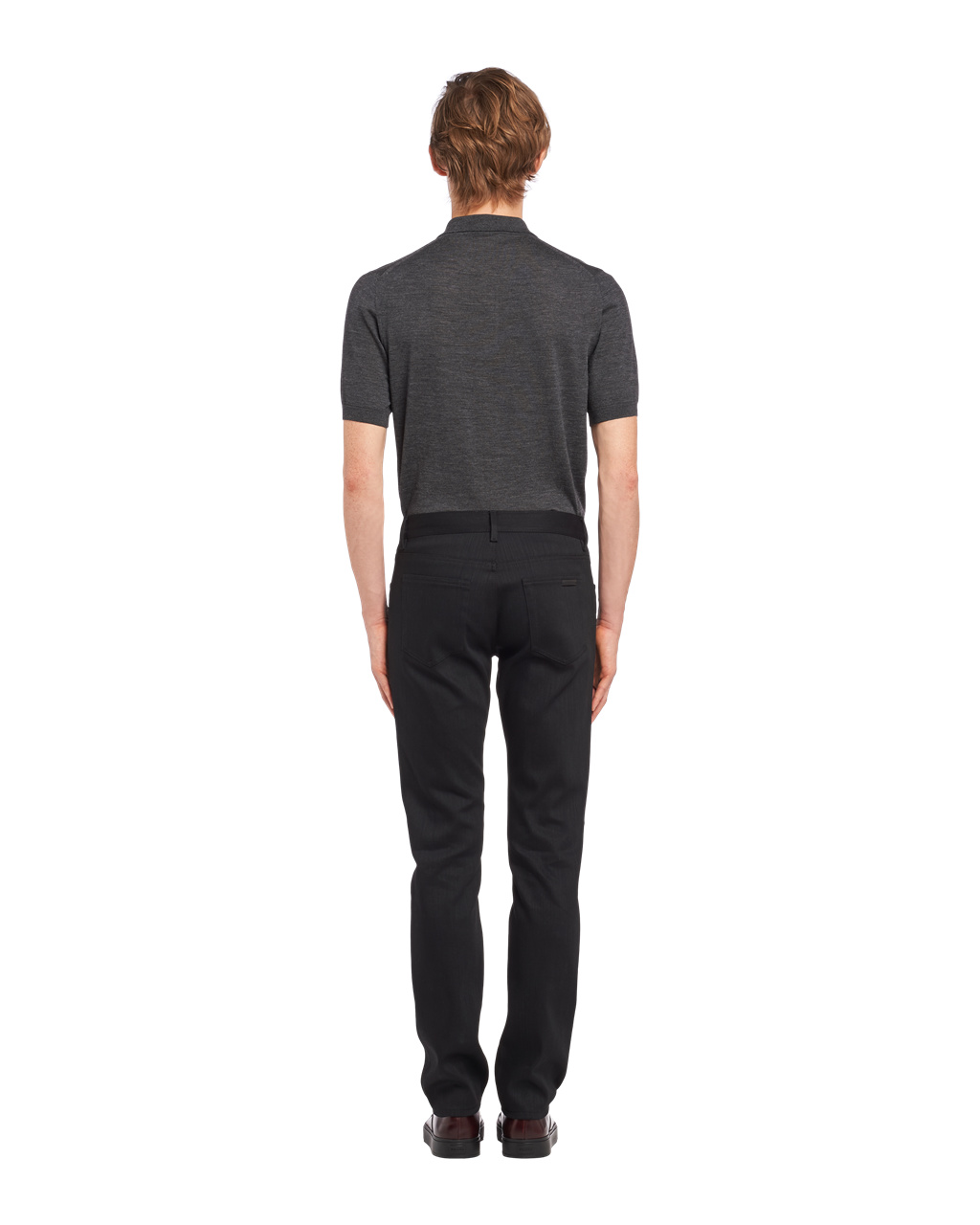 Prada Five-pocket Stretch-denim Trousers Black | 7824KUIDO