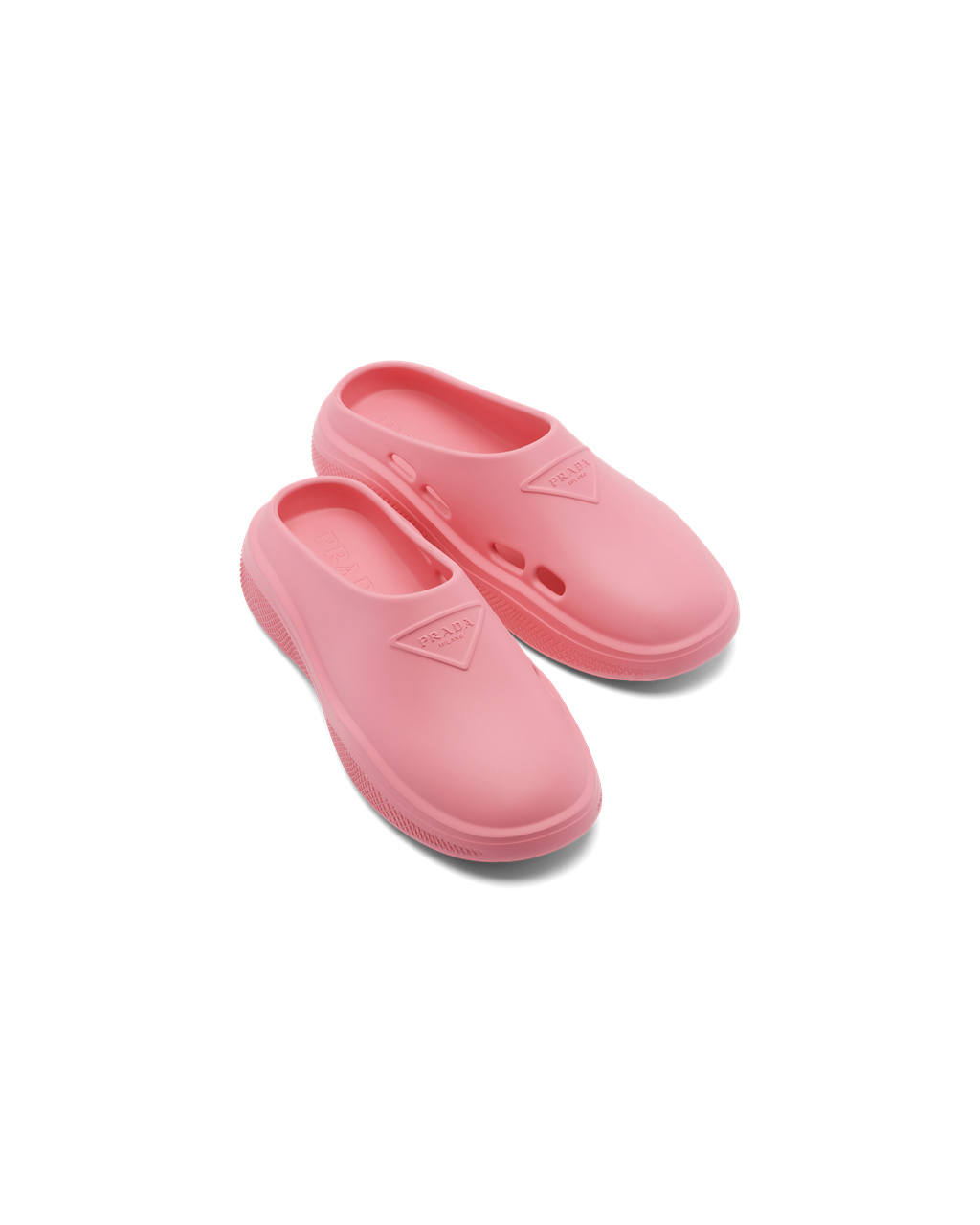 Prada Foam Rubber Mules Begonia Pink | 0798EYMVQ