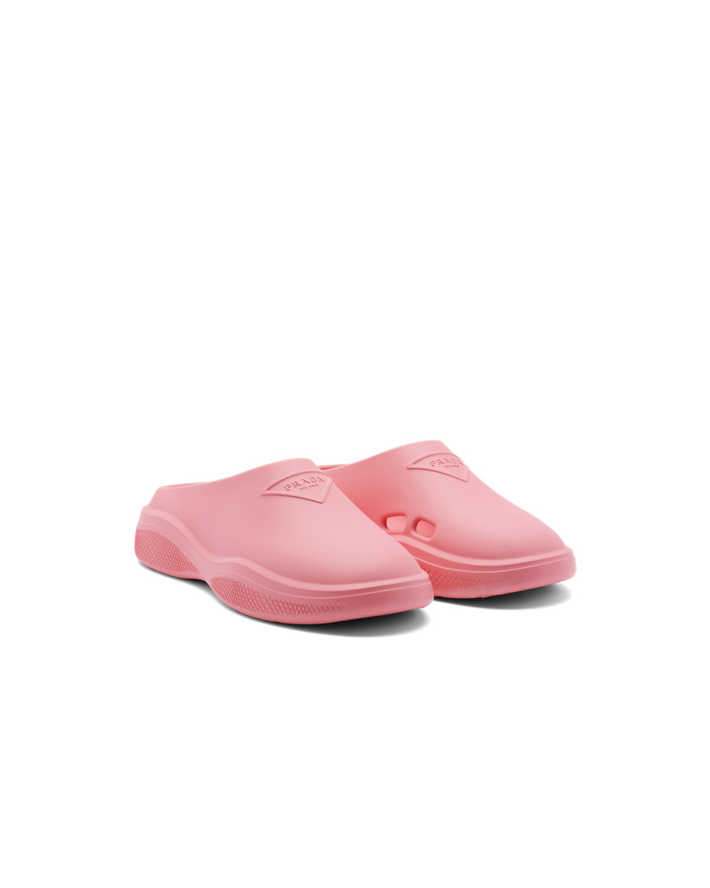 Prada Foam Rubber Mules Begonia Pink | 0798EYMVQ