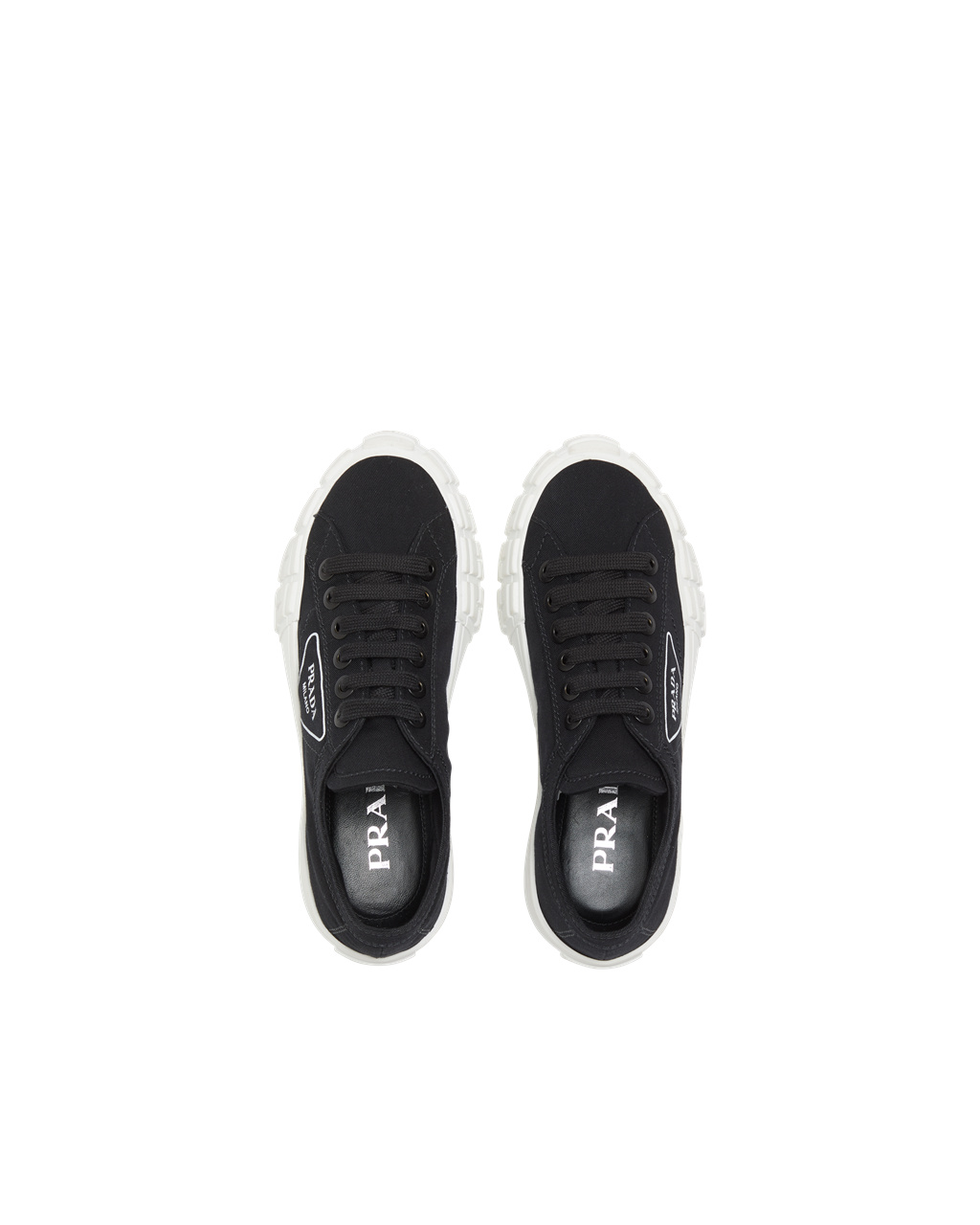 Prada Gabardine Fabric Sneakers Black | 7406CETIN